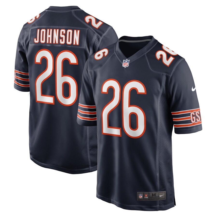 Men's Chicago Bears Quindell Johnson Nike  Navy Team Game Jersey - ujerseystore
