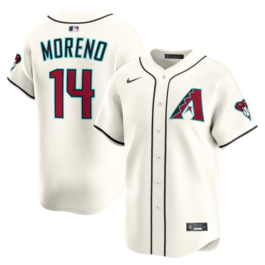 Men's Arizona Diamondbacks Gabriel Moreno Nike Cream Alternate Limited Player Jersey - ujerseystore