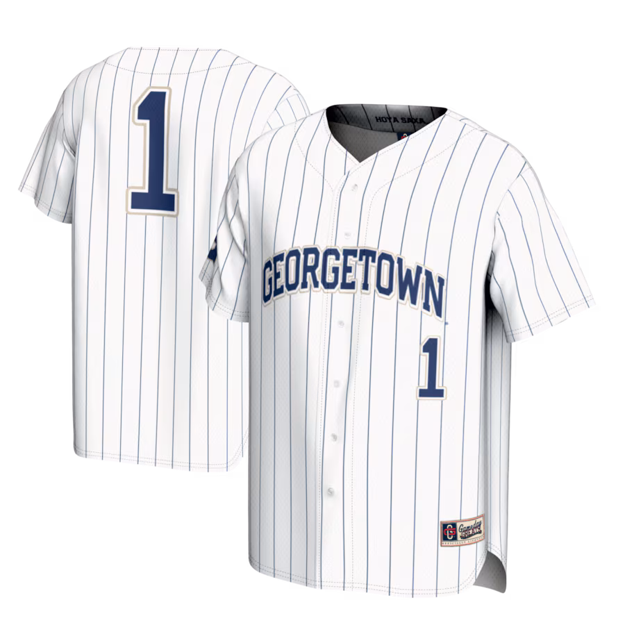 #1 Georgetown Hoyas GameDay Greats Youth Lightweight Baseball Fashion Jersey - White - ujerseystore
