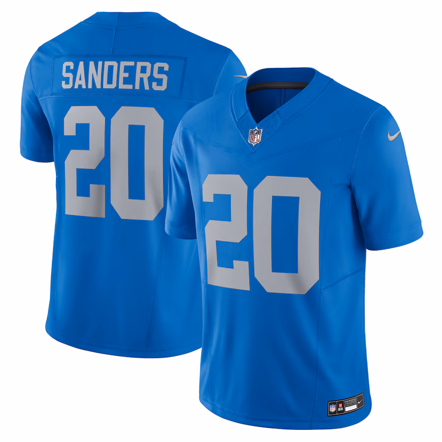 Men's Detroit Lions Barry Sanders Nike Blue Vapor F.U.S.E. Alternate Limited Jersey - ujerseystore