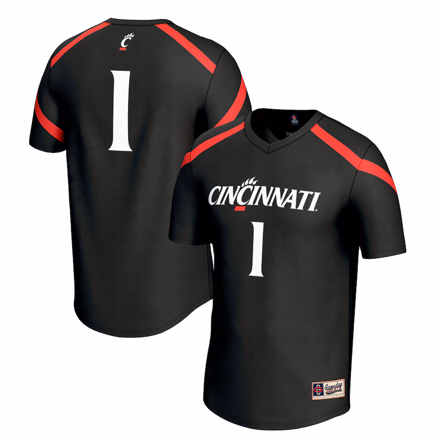 Youth GameDay Greats  Black #1 Cincinnati Bearcats Lacrosse Fashion Jersey - ujerseystore