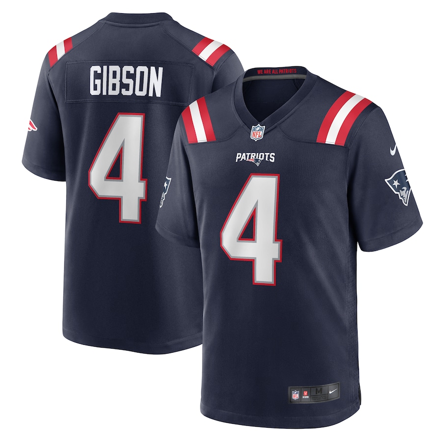 Men's New England Patriots Antonio Gibson Nike Navy Game Jersey - ujerseystore
