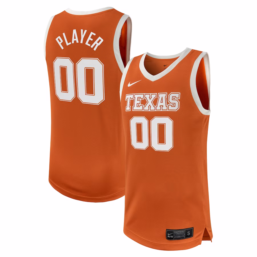 Texas Longhorns Nike NIL Pick-A-Player Men's Basketball Replica Jersey - Texas Orange - ujerseystore
