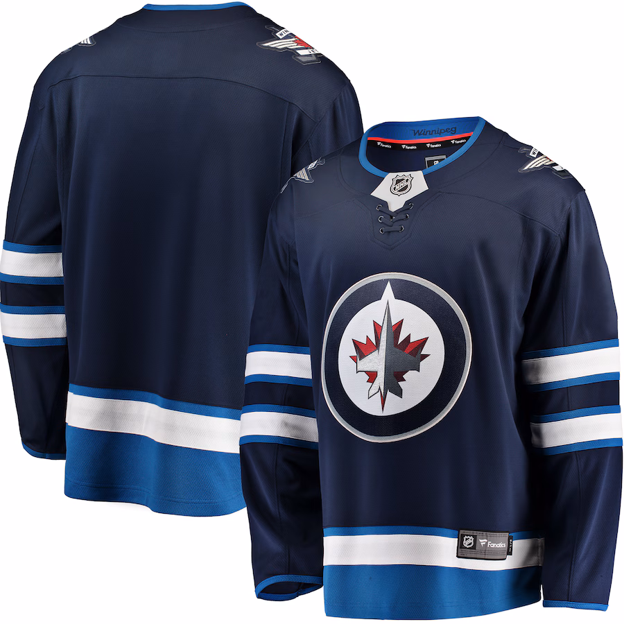 Men's Winnipeg Jets Fanatics Blue Breakaway Home Jersey - ujerseystore