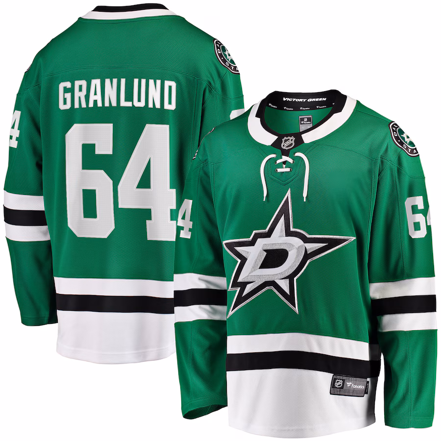 Men's Dallas Stars Mikael Granlund Fanatics Kelly Green Home Breakaway Jersey - ujerseystore