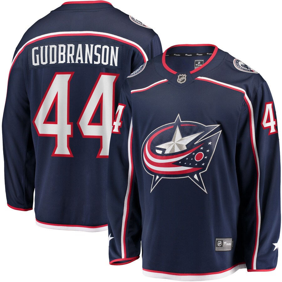 Men's Columbus Blue Jackets Erik Gudbranson Fanatics Branded Navy Home Breakaway Player Jersey - ujerseystore