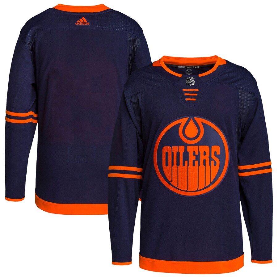 Men's Edmonton Oilers adidas Navy Alternate Primegreen Authentic Pro Blank Jersey - ujerseystore