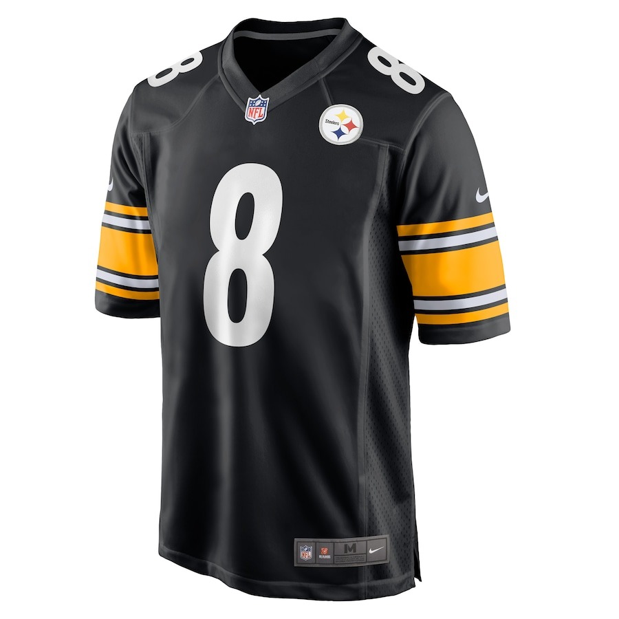 Men's Pittsburgh Steelers Kenny Pickett Nike Black Player Game Jersey - ujerseystore