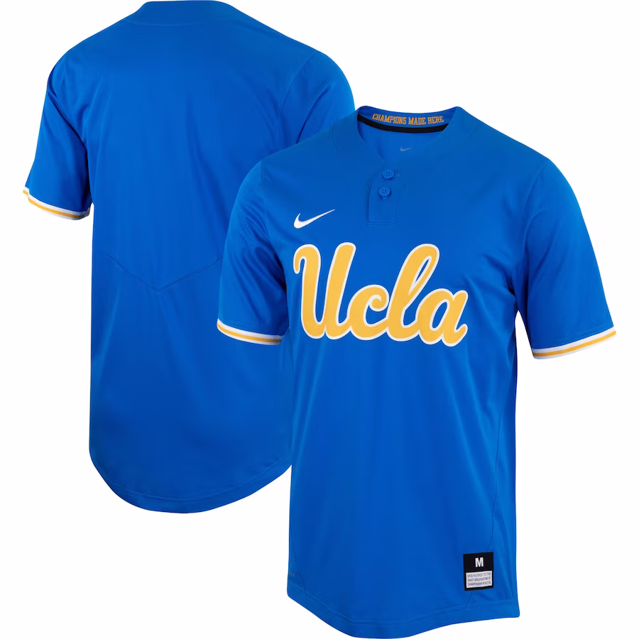 UCLA Bruins Nike Unisex Two-Button Replica Softball Jersey - Blue - ujerseystore
