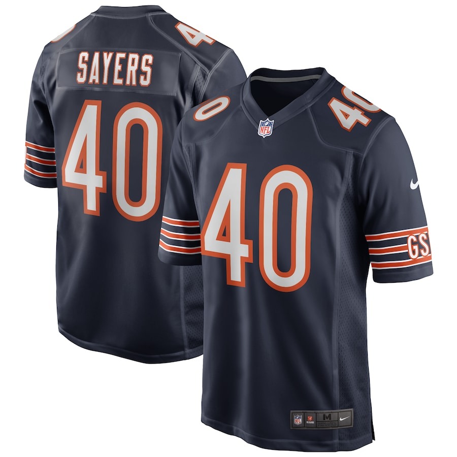 Men's Chicago Bears Gale Sayers Nike Navy Game Retired Player Jersey - ujerseystore