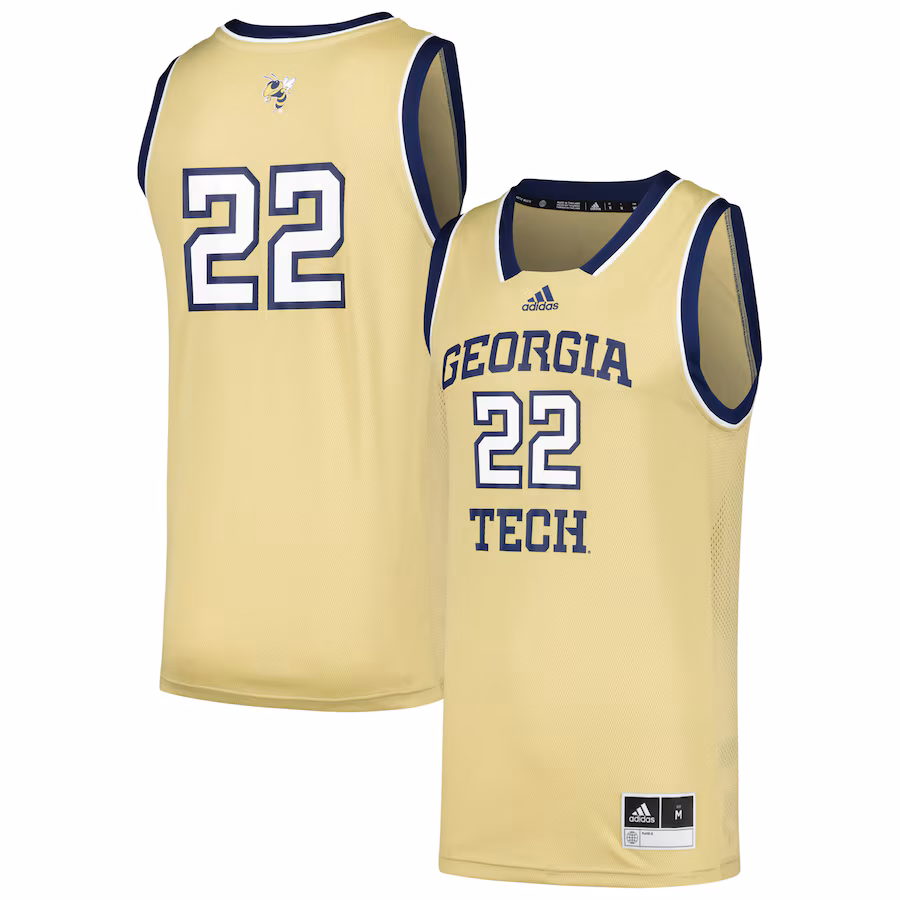 Men's adidas #22 Gold Georgia Tech Yellow Jackets Swingman Jersey - ujerseystore