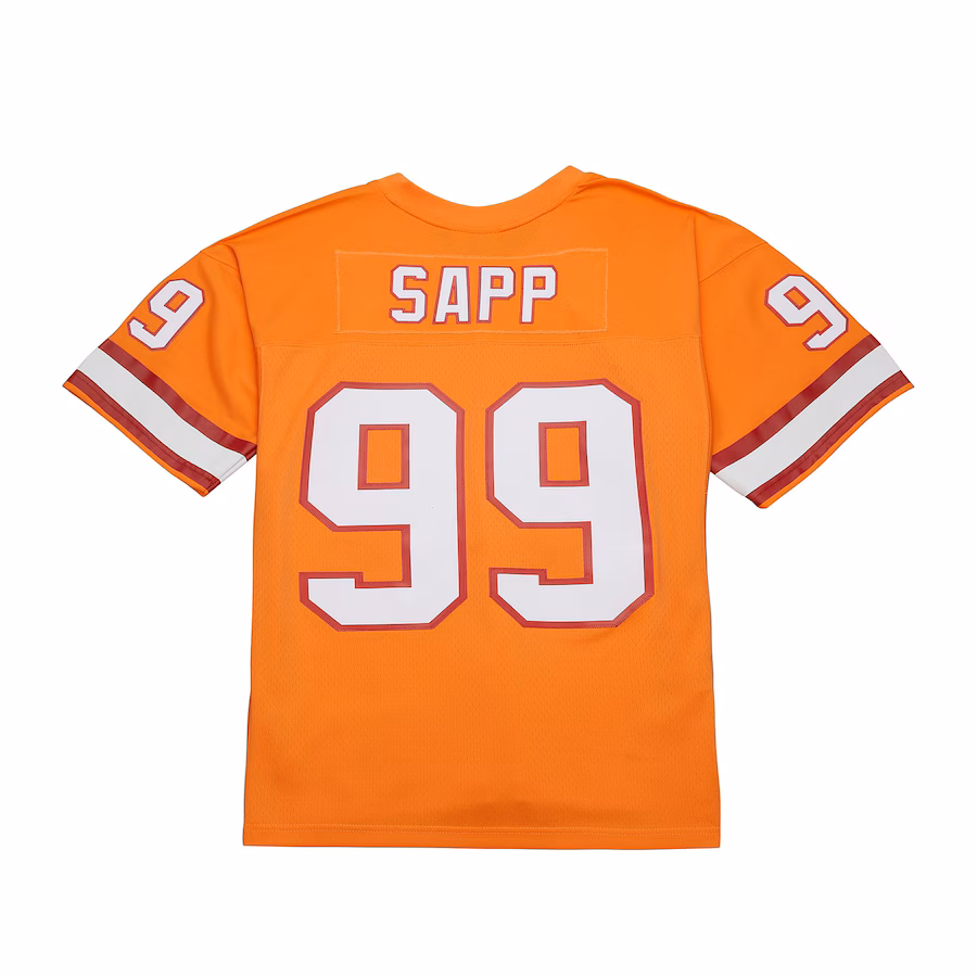 Men's Tampa Bay Buccaneers Warren Sapp Mitchell & Ness Orange 1995 Legacy Replica Jersey - ujerseystore