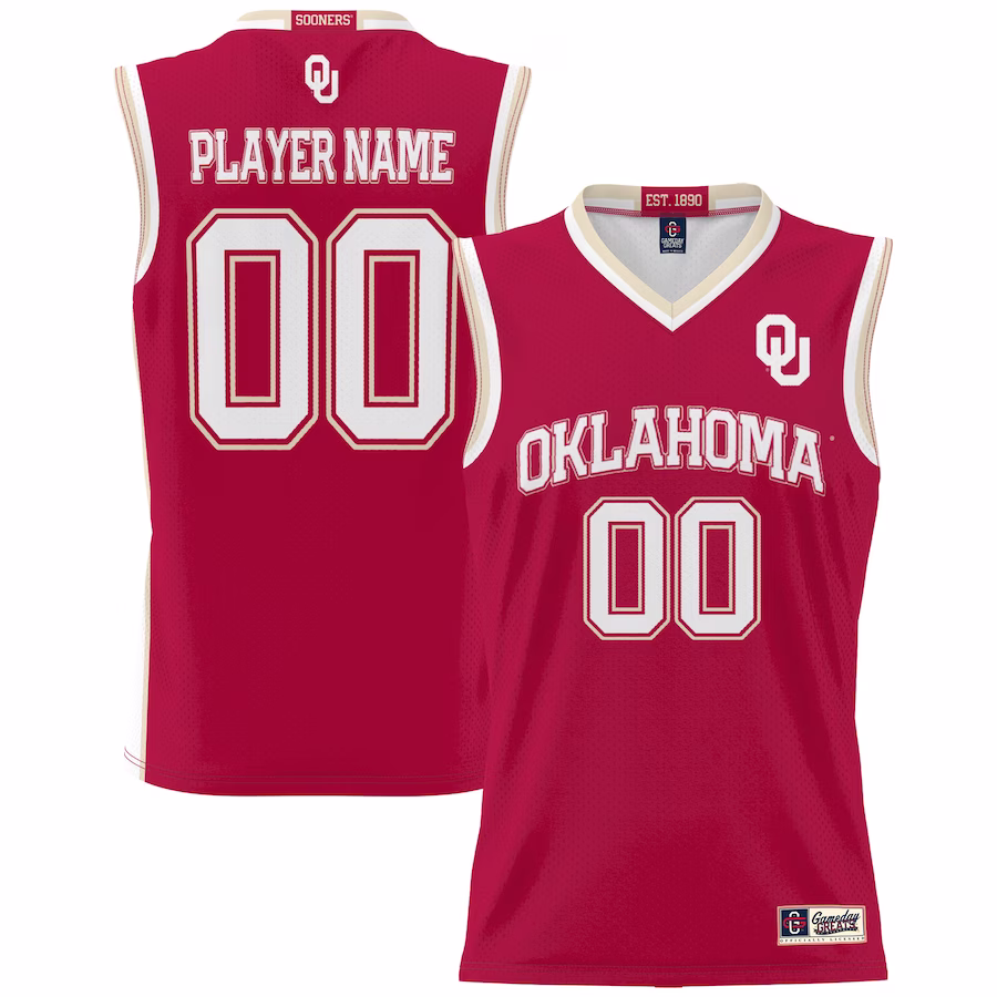 Oklahoma Sooners GameDay Greats Men's NIL Pick-A-Player Lightweight Basketball Jersey - Red - ujerseystore