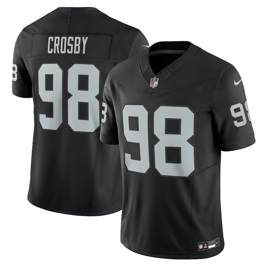 Men's Las Vegas Raiders Maxx Crosby Nike Black Vapor F.U.S.E. Limited Jersey - ujerseystore