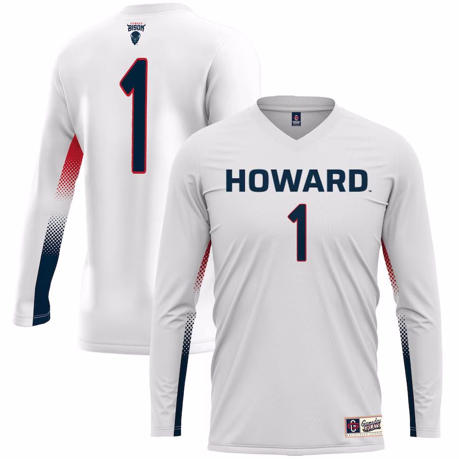#1 Howard Bison GameDay Greats Unisex Lightweight Volleyball Jersey - White - ujerseystore