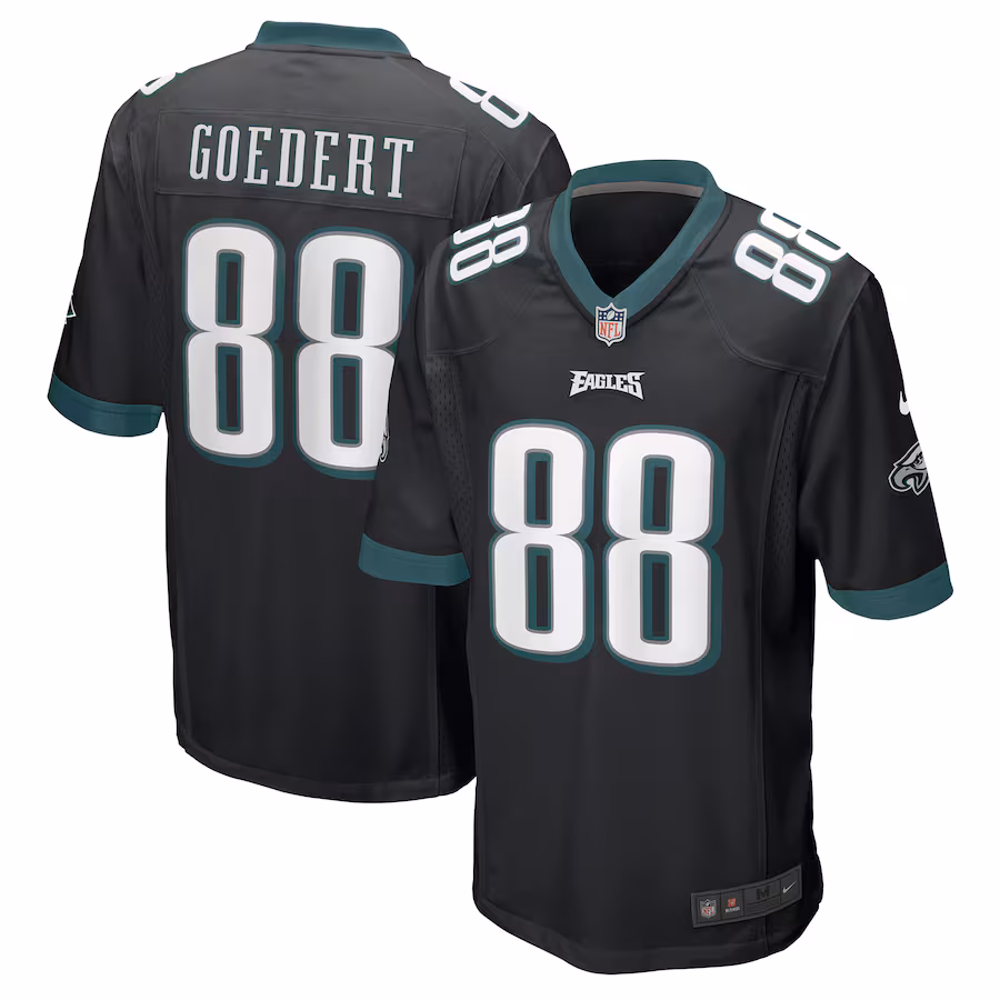 Men's Philadelphia Eagles Dallas Goedert Nike Black Game Jersey - ujerseystore