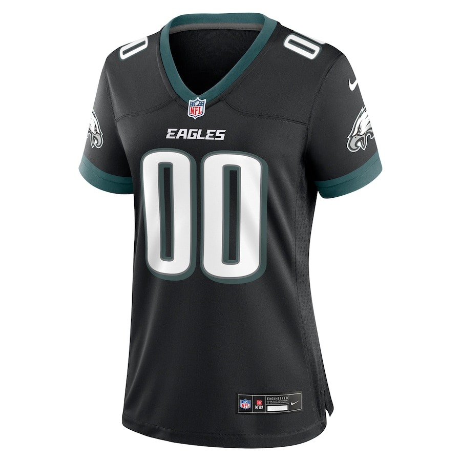 Women's Philadelphia Eagles Nike Black Alternate Custom Game Jersey - ujerseystore