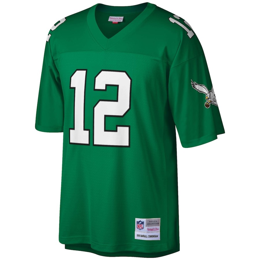 Men's Philadelphia Eagles Randall Cunningham Mitchell & Ness Kelly Green Legacy Replica Jersey - ujerseystore