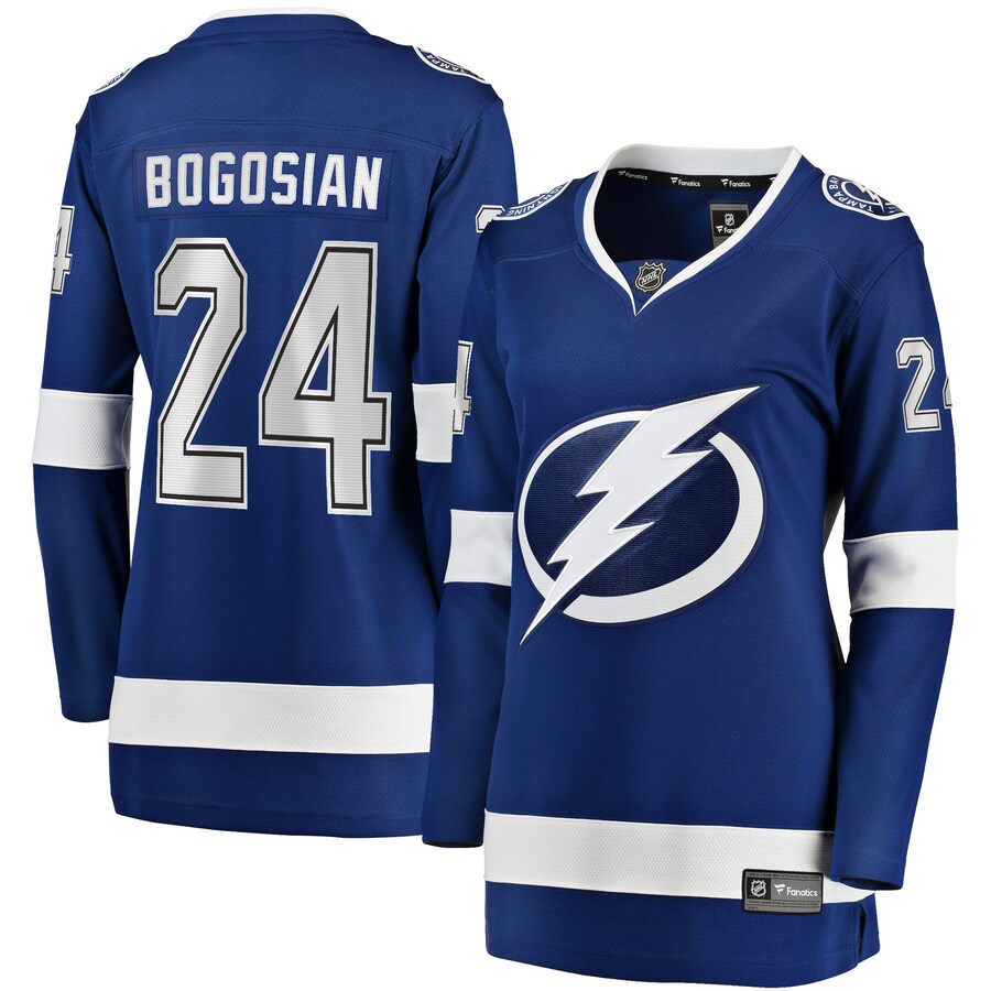 Women's Tampa Bay Lightning Zach Bogosian Fanatics Branded Blue Home Breakaway Player Jersey - ujerseystore