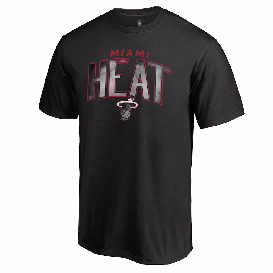 Men's Miami Heat Black Arch Smoke T-Shirt - ujerseystore
