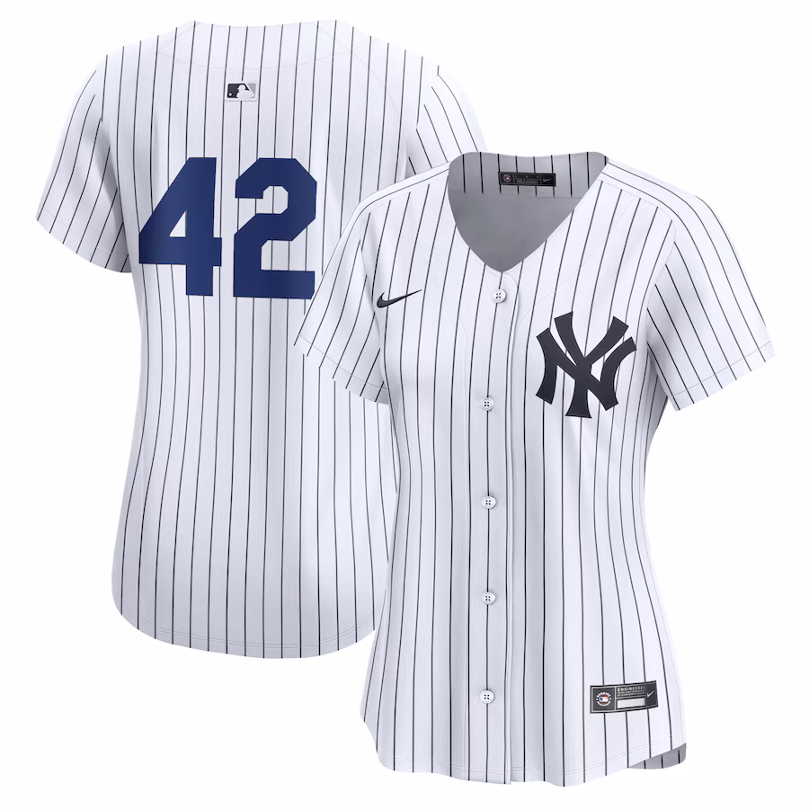 Women's New York Yankees  Nike White 2024 Jackie Robinson Day Home Limited Jersey - ujerseystore