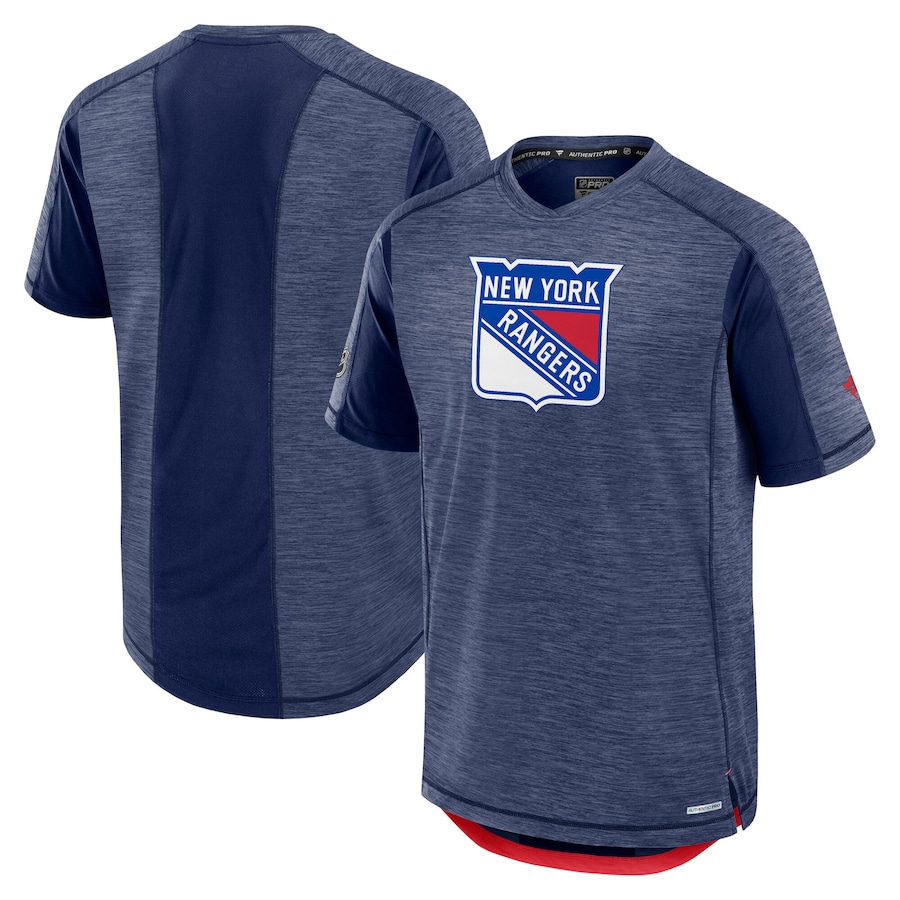 Men's New York Rangers Fanatics Navy Authentic Pro Rink Tech T-Shirt - ujerseystore