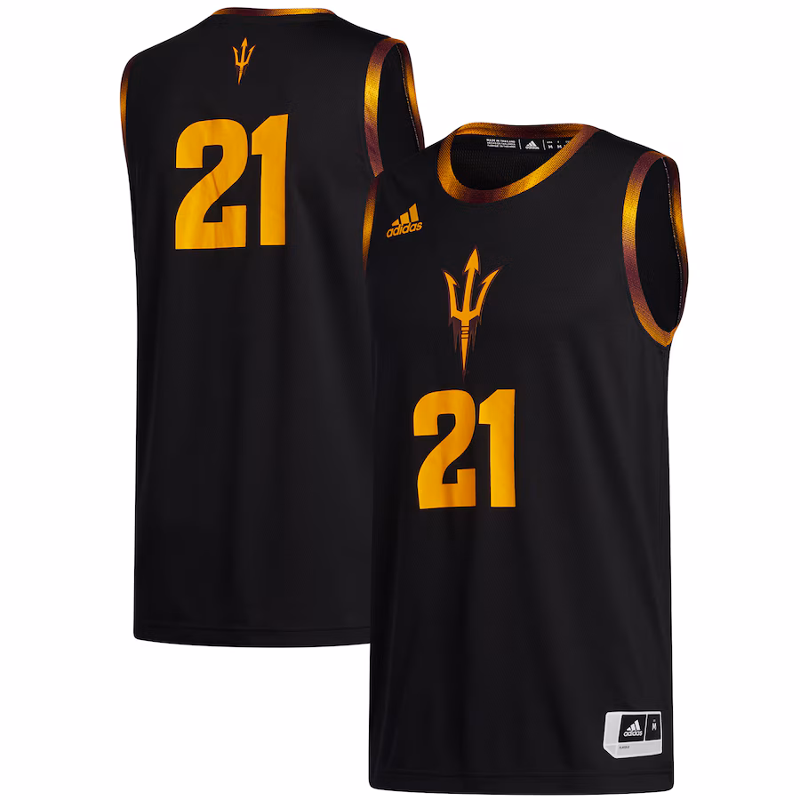 Men's adidas #21 Black Arizona State Sun Devils Swingman Jersey - ujerseystore