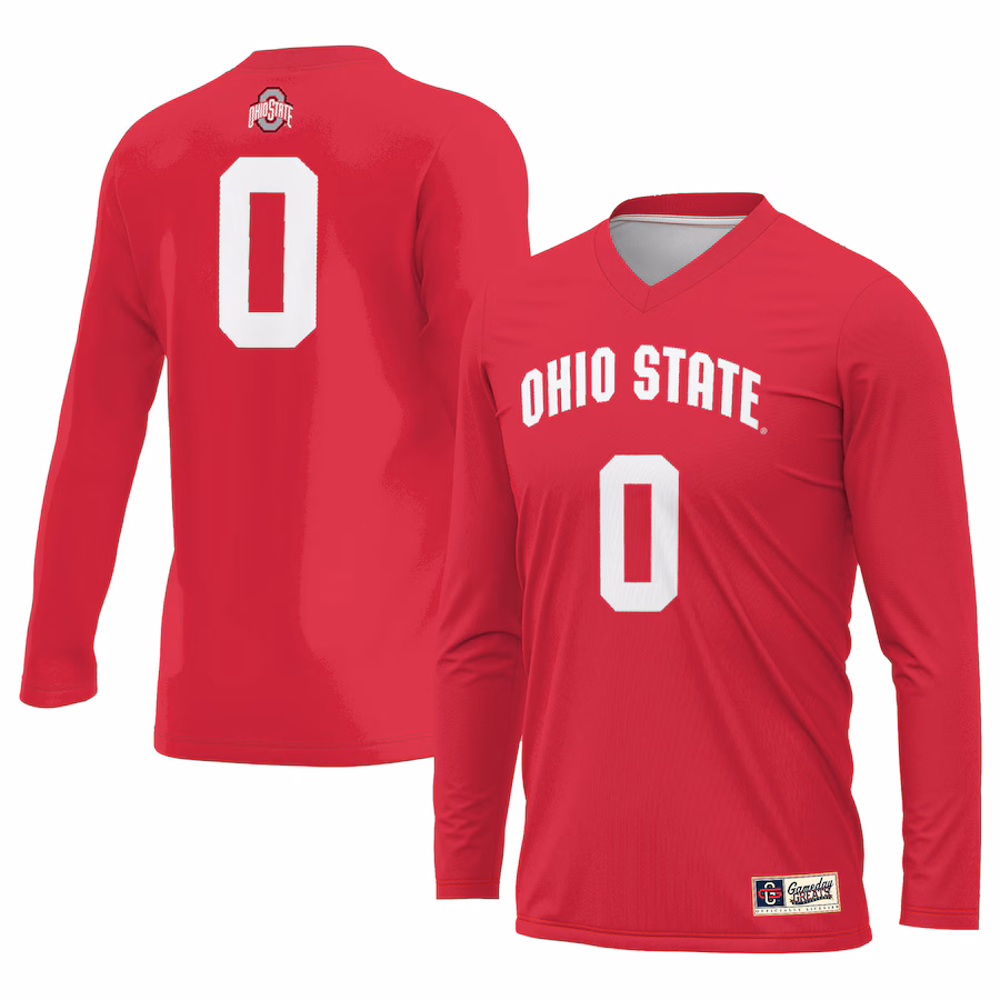 Unisex GameDay Greats #1 Scarlet Ohio State Buckeyes Lightweight Volleyball Jersey - ujerseystore