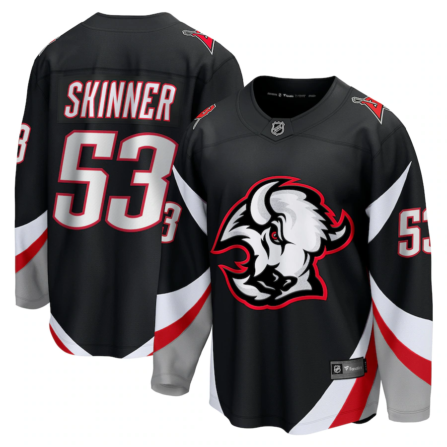 Men's Buffalo Sabres Jeff Skinner Fanatics Black Alternate Premier Breakaway Player Jersey - ujerseystore
