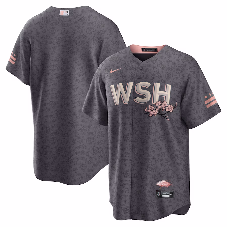 Men's Washington Nationals Nike Gray City Connect Replica Team Jersey - ujerseystore