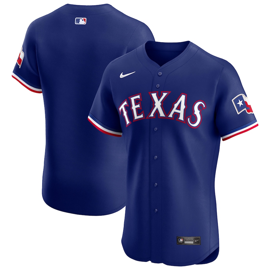 Men's Texas Rangers Nike Royal Alternate Vapor Premier Elite Patch Jersey - ujerseystore
