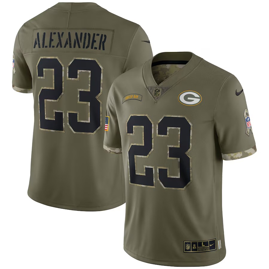 Men's Green Bay Packers Nike Olive 2022 Salute To Service Limited Jersey - ujerseystore