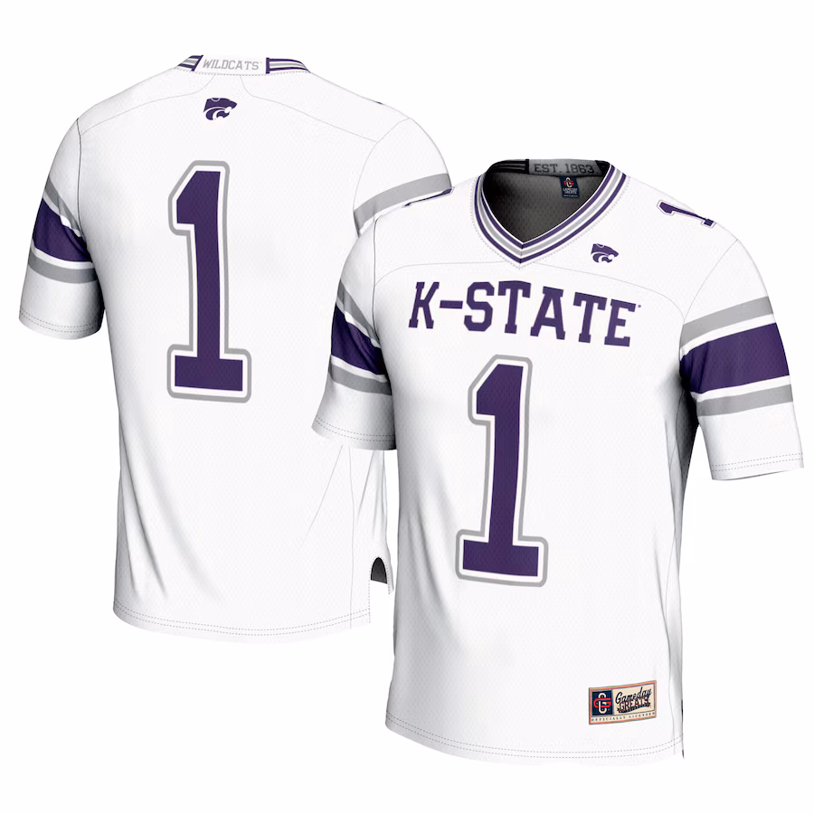 Youth GameDay Greats #1 White Kansas State Wildcats Football Jersey - ujerseystore
