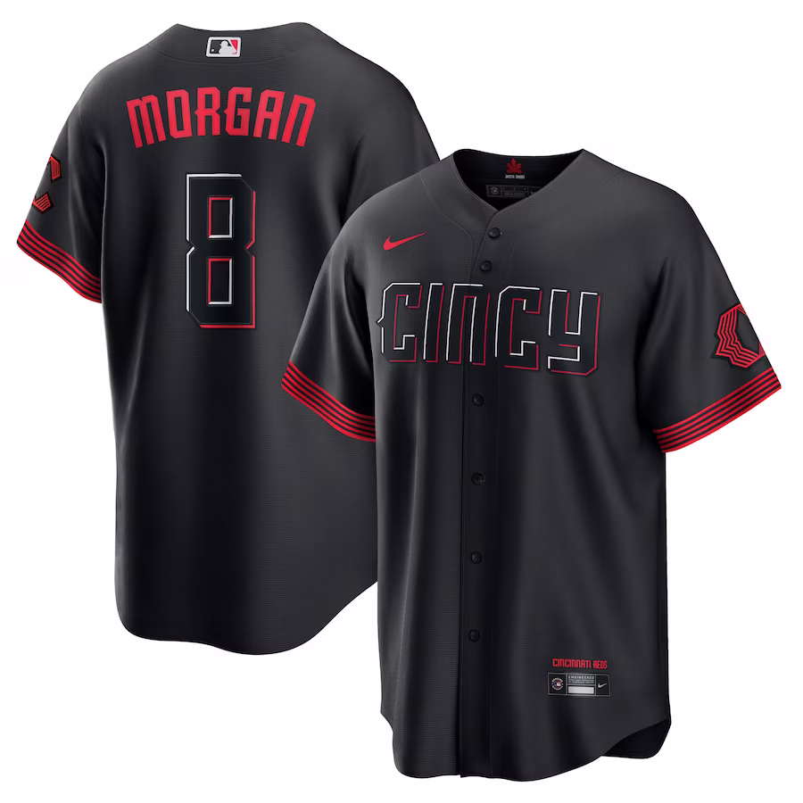 Men's Cincinnati Reds Joe Morgan Nike Black City Connect Replica Player Jersey - ujerseystore