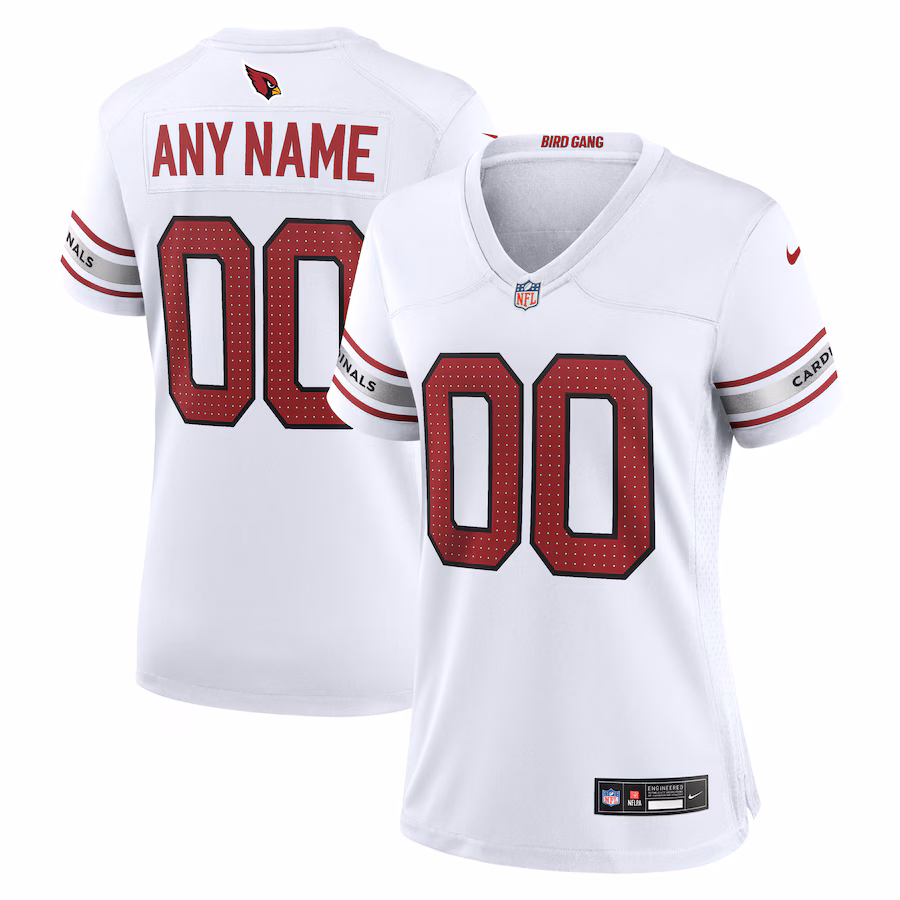 Women's Arizona Cardinals Nike White Custom Game Jersey - ujerseystore