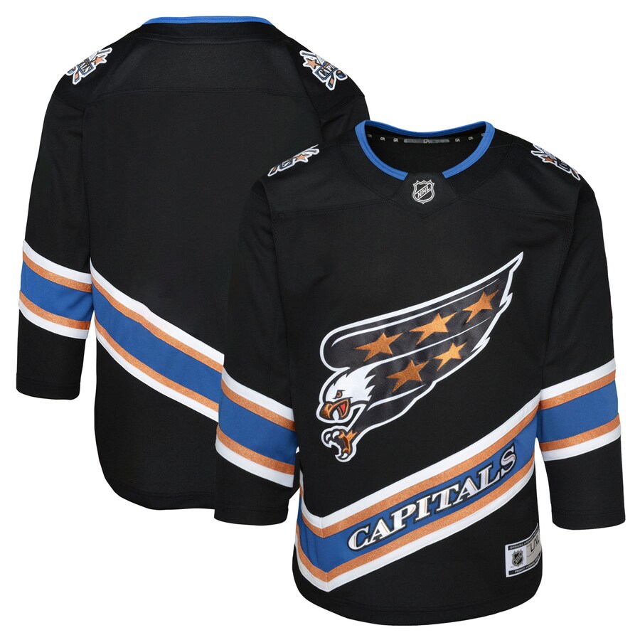 Youth Washington Capitals Black Alternate 50th Anniversary Premier Jersey - ujerseystore