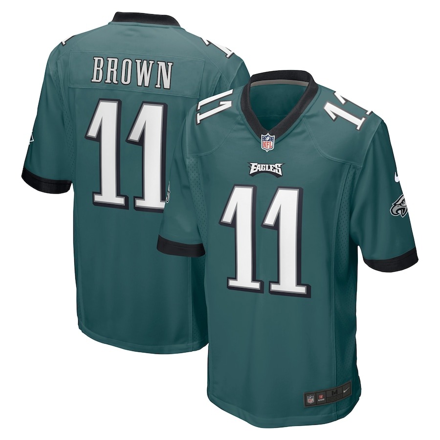 Men's Philadelphia Eagles A.J. Brown Nike Midnight Green Player Game Jersey - ujerseystore