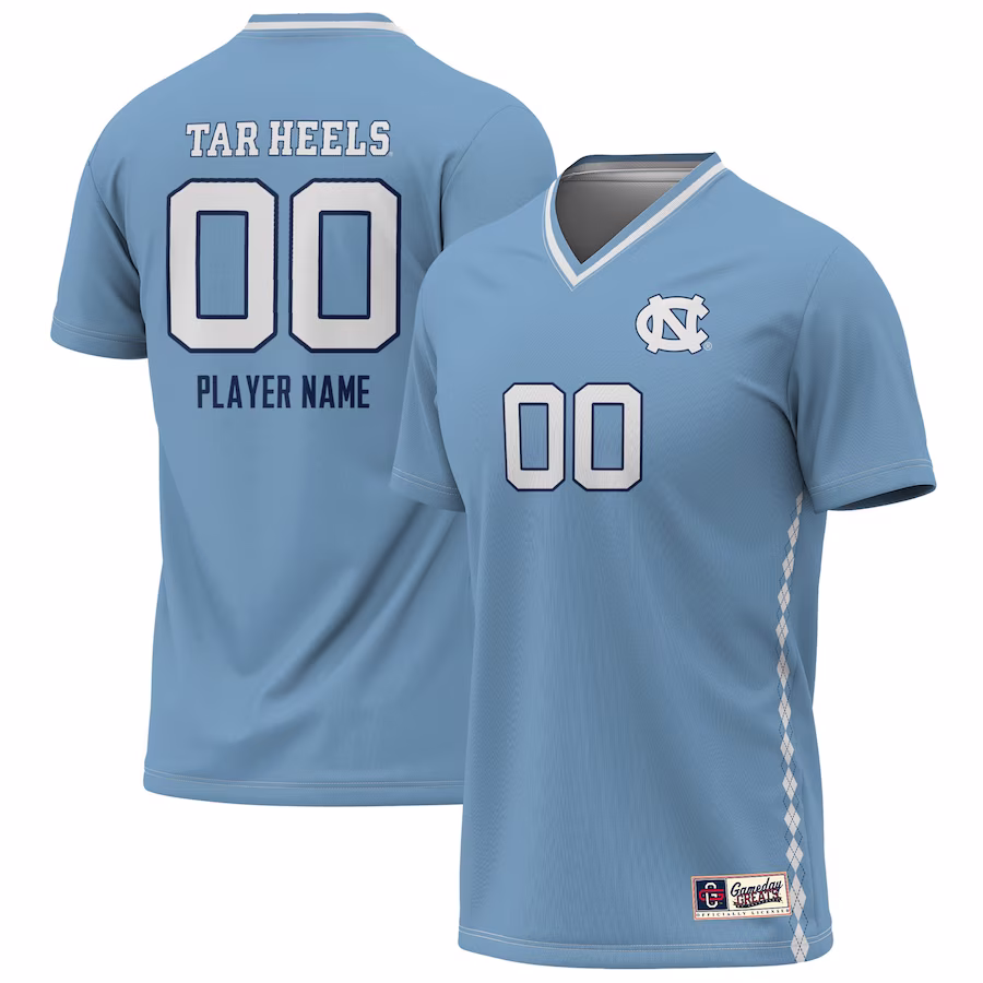 North Carolina Tar Heels GameDay Greats Unisex NIL Pick-A-Player Lightweight Soccer Jersey - Carolina Blue - ujerseystore