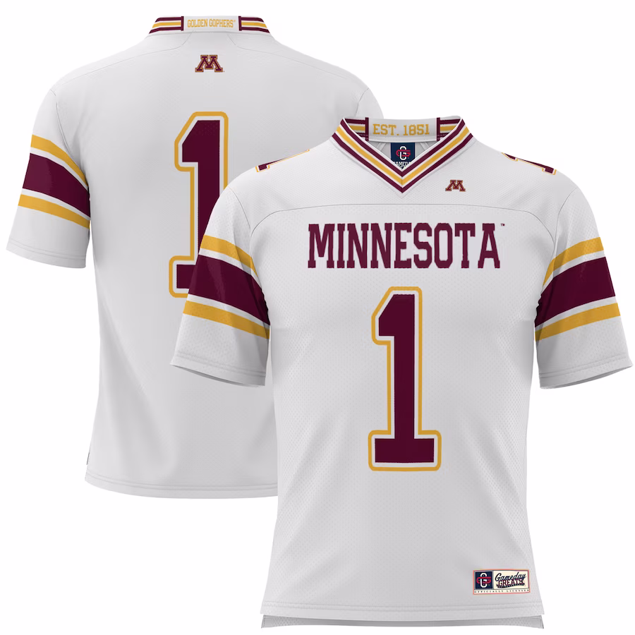 #1 Minnesota Golden Gophers GameDay Greats Youth Football Jersey - White - ujerseystore