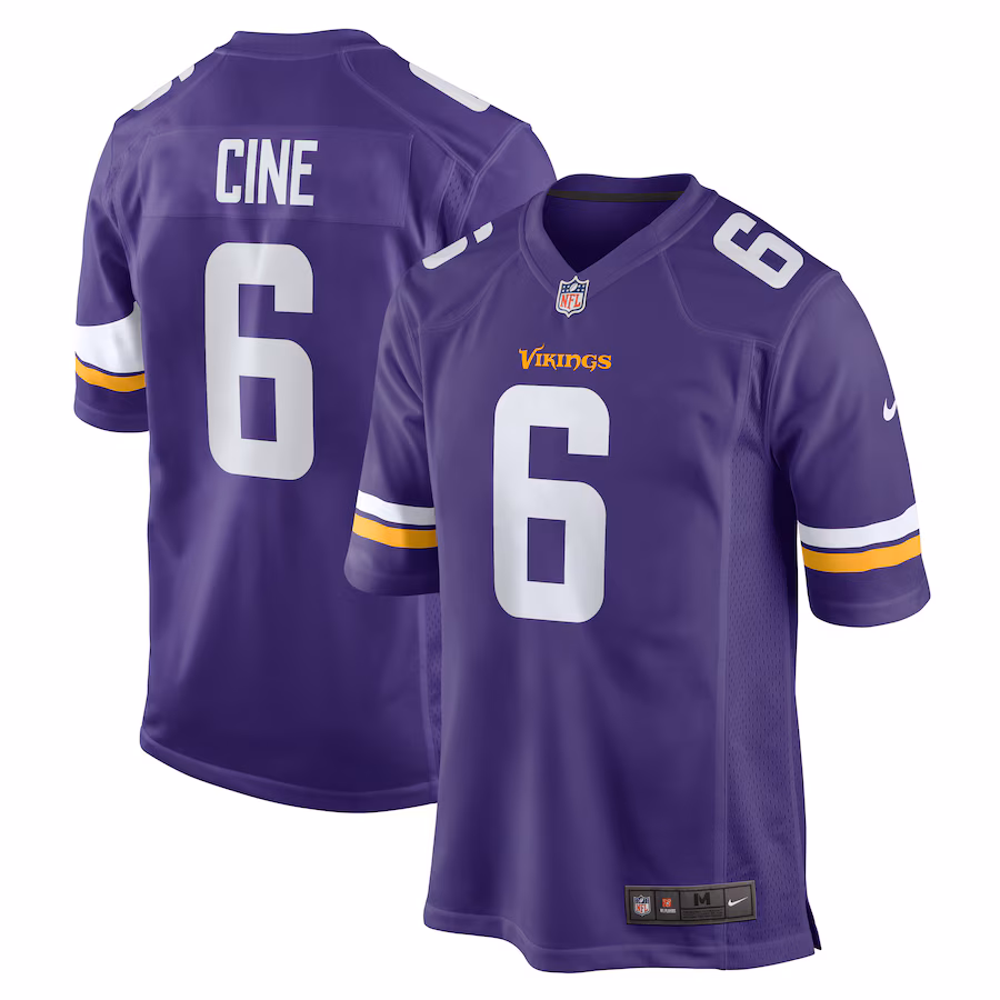 Men's Minnesota Vikings Lewis Cine Nike Purple Game Player Jersey - ujerseystore