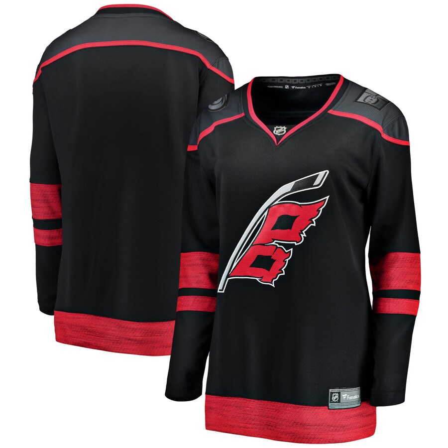 Women's Carolina Hurricanes Fanatics Branded Black Home Breakaway Jersey - ujerseystore