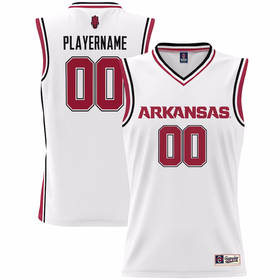 Arkansas Razorbacks GameDay Greats Youth NIL Pick-A-Player Lightweight Women's Basketball Jersey - White - ujerseystore