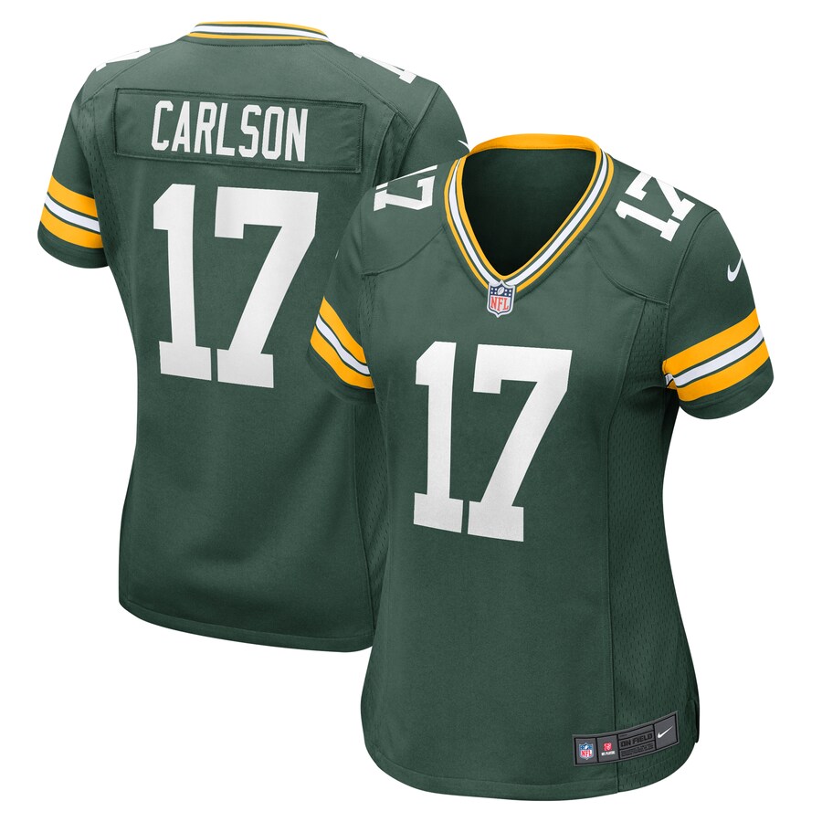 Women's Green Bay Packers Anders Carlson Nike  Green  Game Jersey - ujerseystore