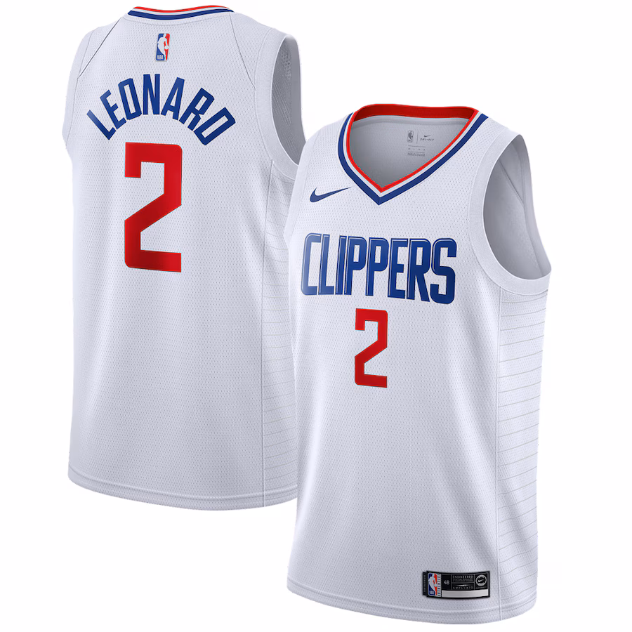 Men's LA Clippers Kawhi Leonard Nike White 2019/2020 Swingman Jersey - Association Edition - ujerseystore