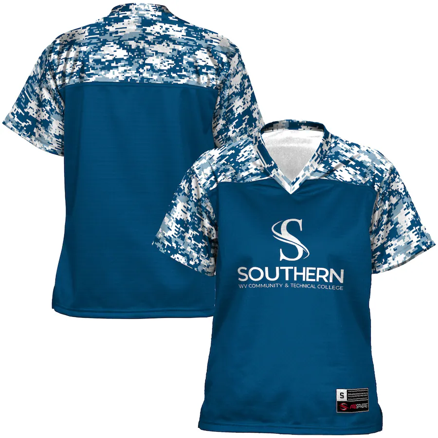 Women's GameDay Greats Blue Southern West Virginia Community and Technical College Football Jersey - ujerseystore
