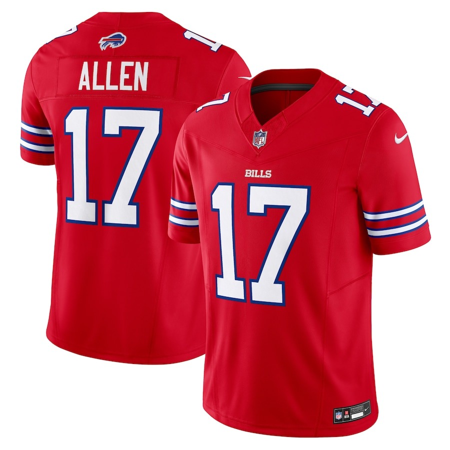 Men's Buffalo Bills Josh Allen Nike Red Vapor F.U.S.E. Limited Jersey - ujerseystore
