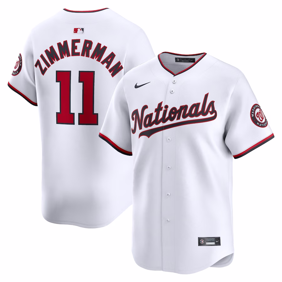 Men's Washington Nationals Ryan Zimmerman Nike White Home Limited Player Jersey - ujerseystore
