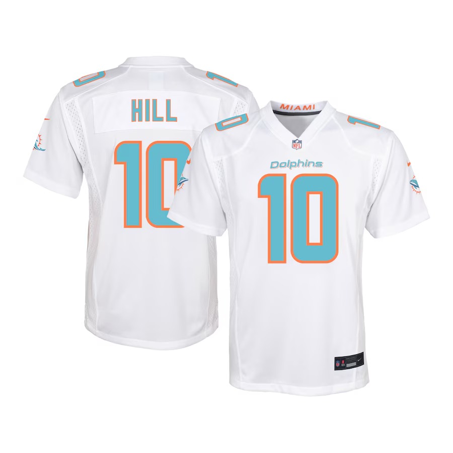 Youth Miami Dolphins Tyreek Hill Nike White Game Jersey - ujerseystore