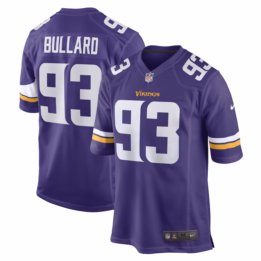 Men's Minnesota Vikings Jonathan Bullard Nike Purple Game Player Jersey - ujerseystore