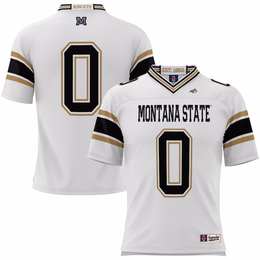 #1 Montana State Bobcats GameDay Greats Youth Football Jersey - White - ujerseystore